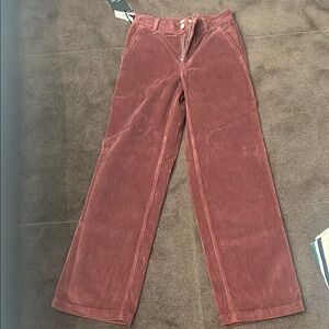 Corduroy Pants in Rust Red